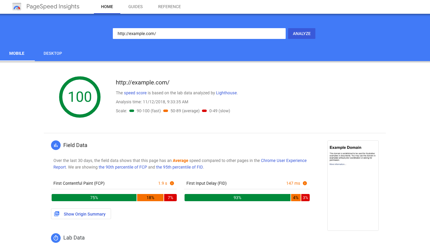 Google Core Web Vitals