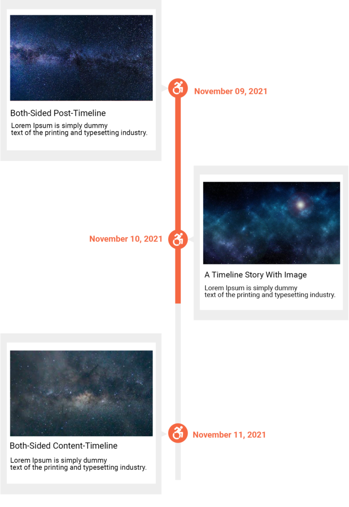 Both-Side Vertical Timeline