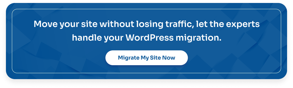 wordpress migration checklist CTA